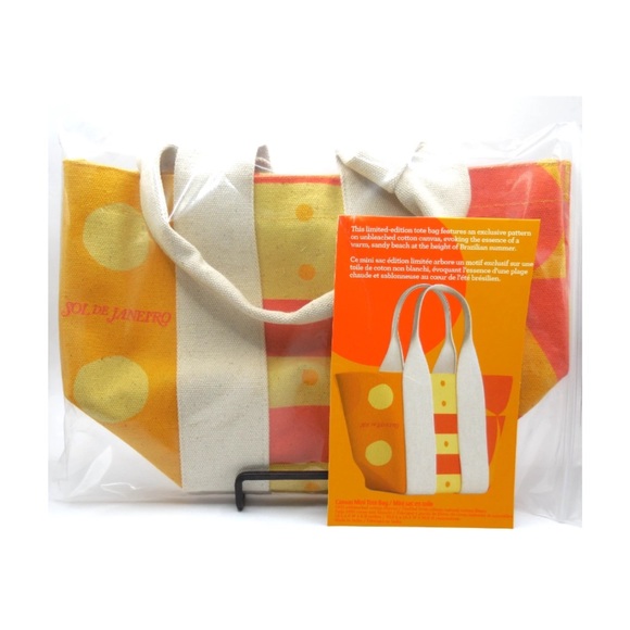 SOL DE JANEIRO Limited Edition Canvas Mini Tote - 12L x 6W x 8H inches NIP - Picture 2 of 6